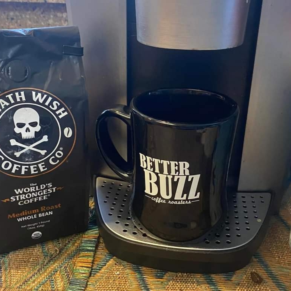 BETTER BUZZ- Coffee mug - . “Life is better buzzed” my morning goal# 12 oz